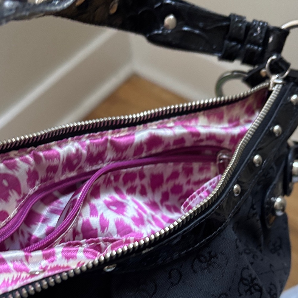 GUESS Black Studded Shoulder Bag - Picture 3 of 3